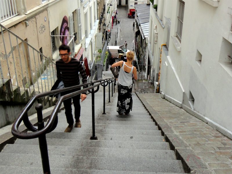 Zahlreiche Treppen am Montmartre_©RosiKmitta